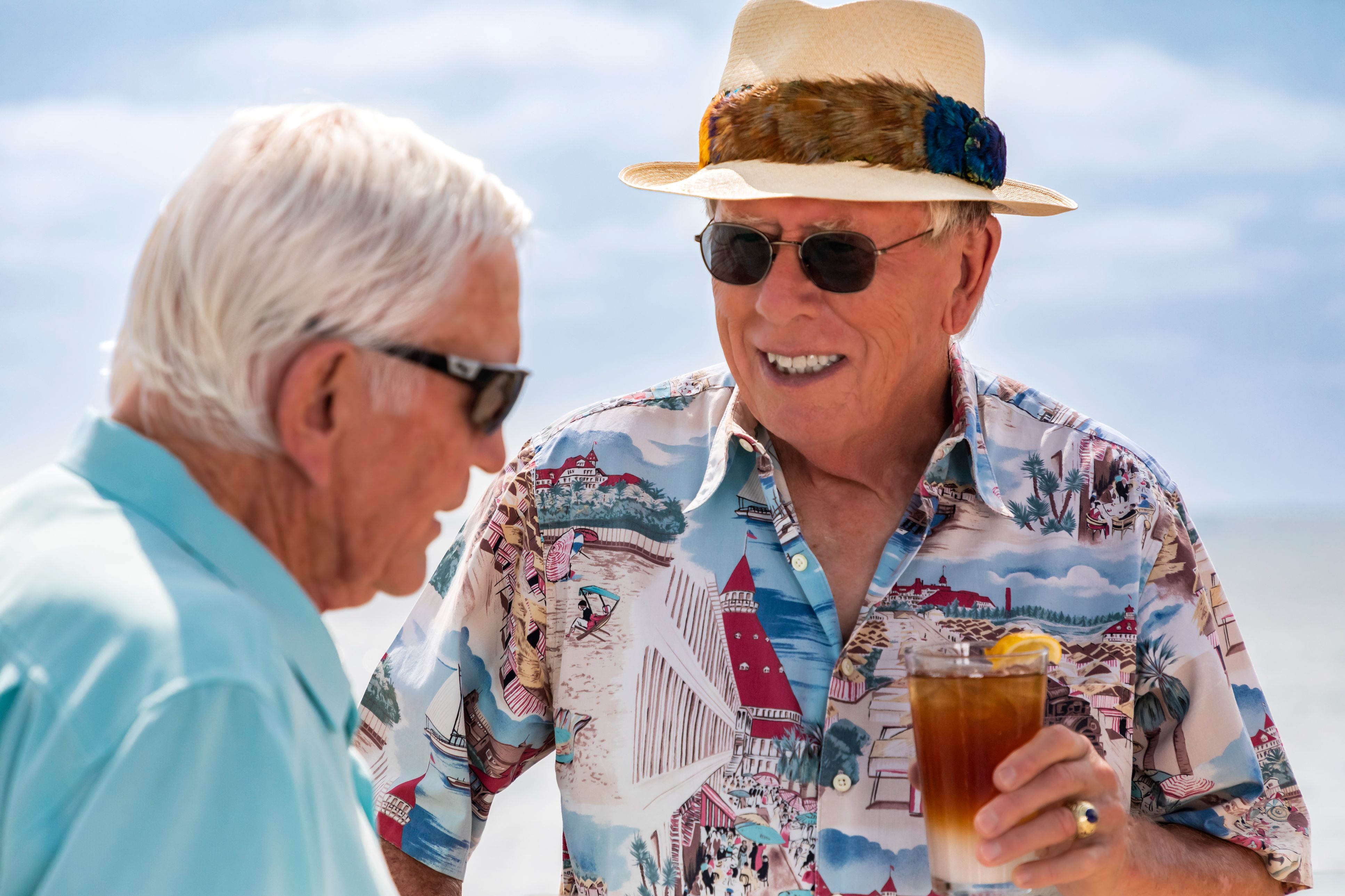 Two men talking to each other